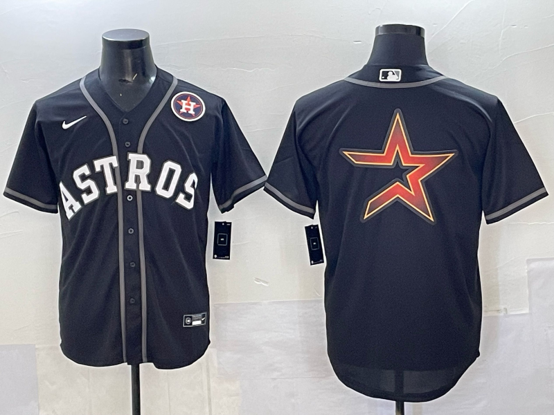 Men Houston Astros blank black 2025 Nike MLB Jersey 0021